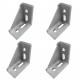 Set of 4 Unilateral Right Angle Corner Joint Brackets (for Profile 3030 Aluminium T-Slot Profiles) Aluminium Strut Profiles