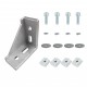 Unilateral Corner Joint Right Angle Bracket Grey (Profile 4040) x 1 Aluminium Strut Profiles